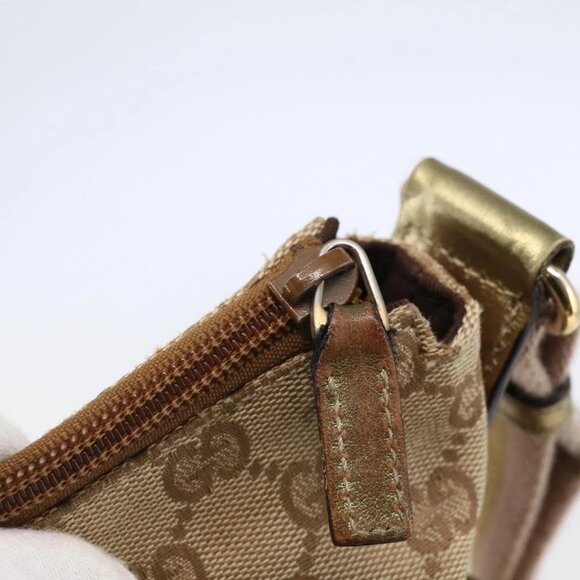 GUCCI GG Canvas Shoulder Bag Beige Gold 145857 Auth ep11216 - Picture 10 of 16